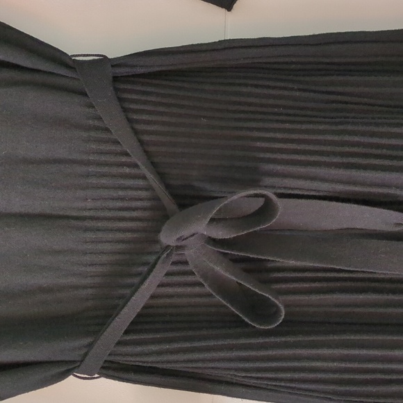 Rebecca Taylor Knit fit flare Long Sleeve & tie waist Tassels Knee Length Dress - Picture 5 of 11